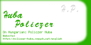 huba policzer business card